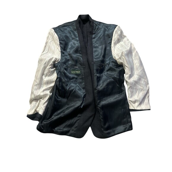 RALPH LAUREN GRAY WINDOWPANE WOOL BLAZER SUEDE ELBOW PATCHES MEN 44R - Picture 6 of 8